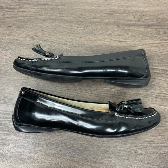 Sperry Top Sider Brant Point Black Patent Leather Tassel Loafers 9.5M - Picture 8 of 11